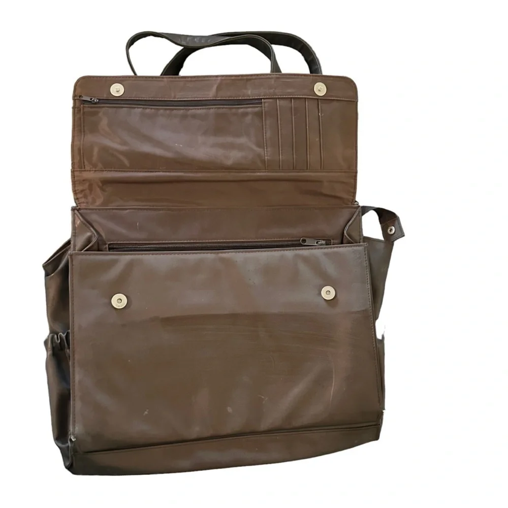 Chocolate Brown tote can be use as diaper bag or lap top bag